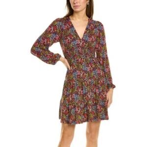 Boden floral long sleeve mini dress nwt